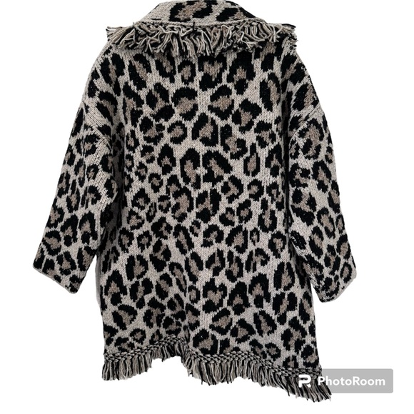 Alanui Kids Wild Spirit Cardigan Leopard Print Size 6 - Picture 2 of 16